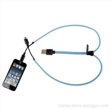 Colorful Zipper USB Data Cable for Samsung Mobile PhoneNew